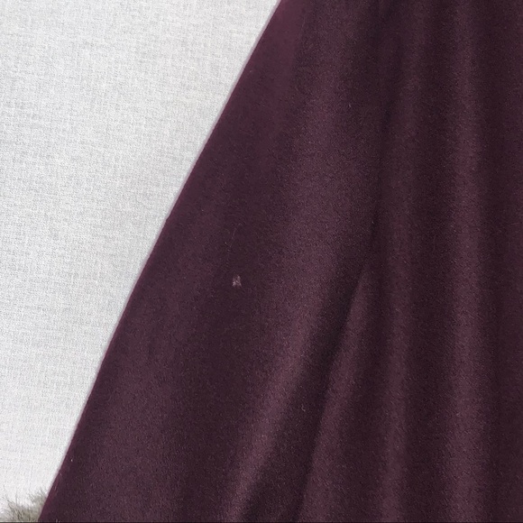 XXI Forever 21 Dark Purple and Faux Around Neckline & Cuffs Wool Jacket Sz M - Picture 6 of 9